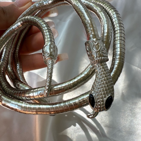Serpenti silver Magic Snake Cool Bendy Multilayer Necklace - Picture 14 of 15